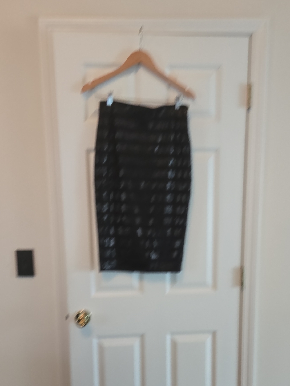 The Limited Black Quilted Pencil Skirt